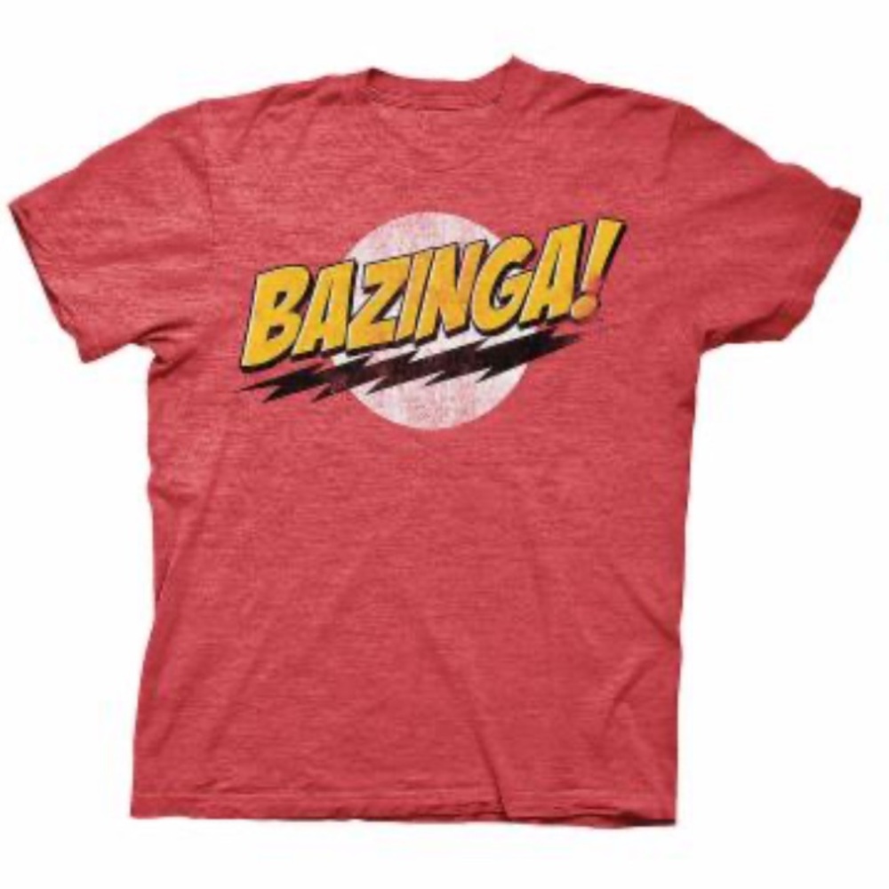 NWT Big Bang Theory Men’s Red Heather XL BANZINGA Graphic T-Shirt